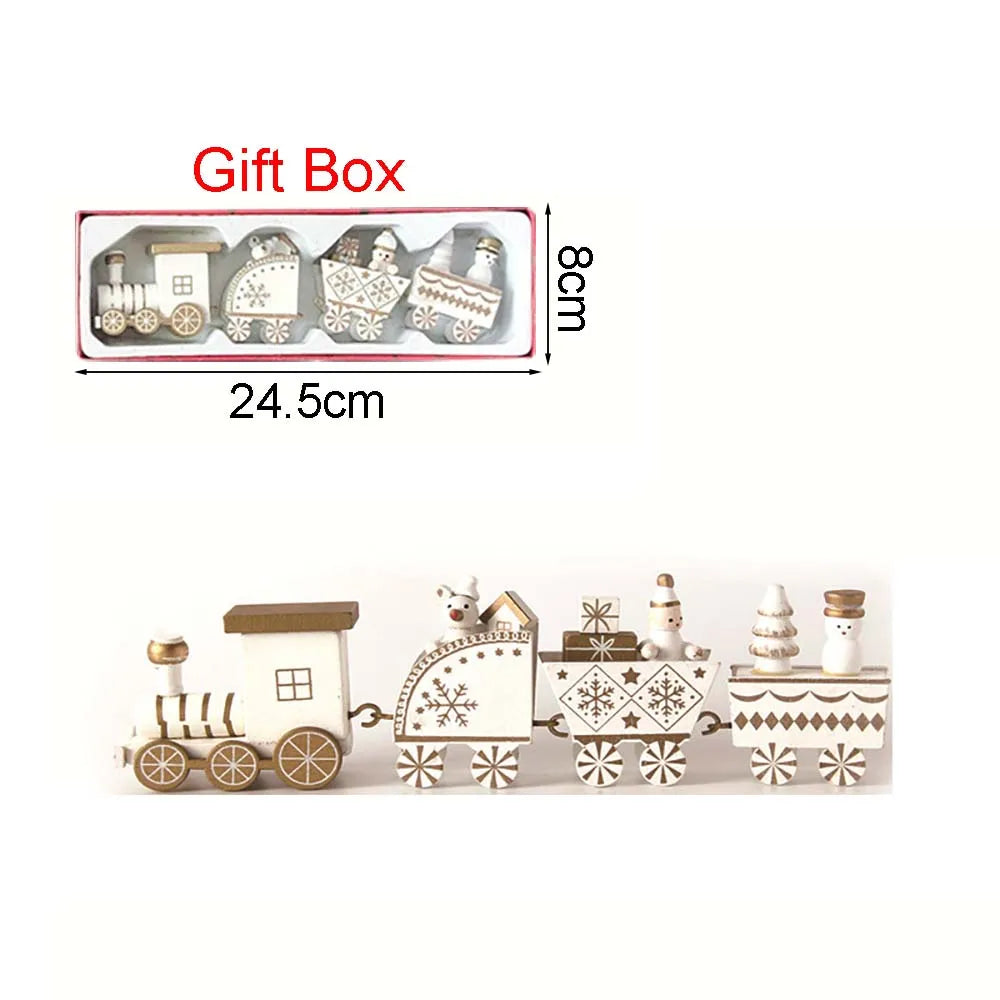 Christmas Wood Train Decoration and Christmas Ornaments With Moving Train