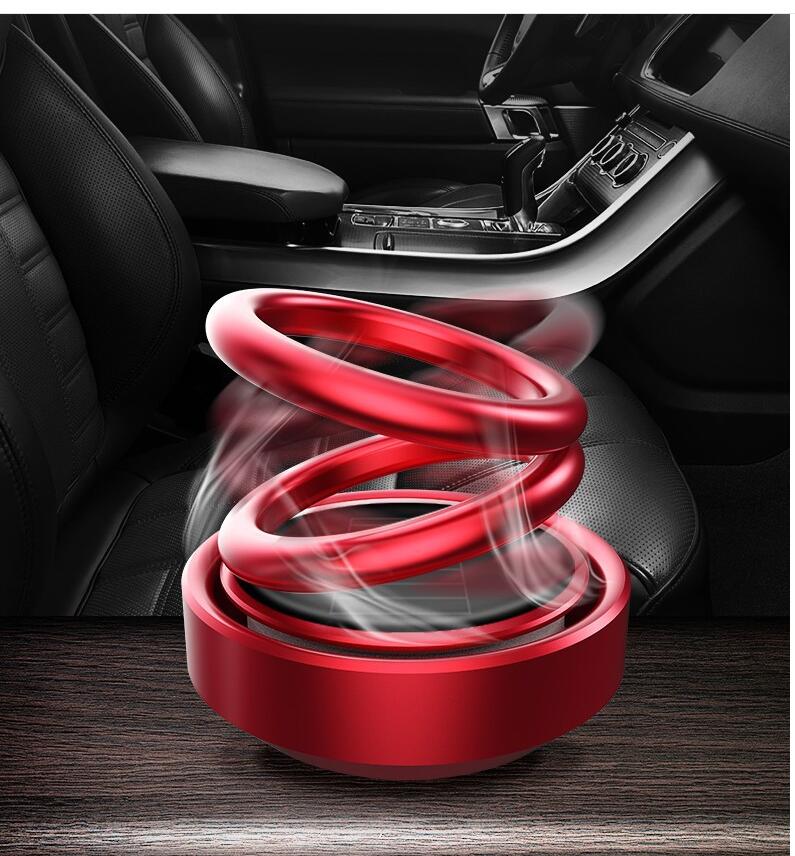 360° Rotating Solar Car Air Freshener with Magnetic Aroma Diffuser