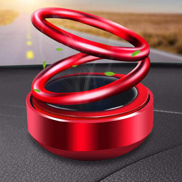 360° Rotating Solar Car Air Freshener with Magnetic Aroma Diffuser