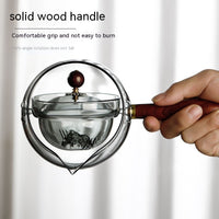 Semi-automatic Rotary Heat-resistant Glass Teapot Lazy Tea Making