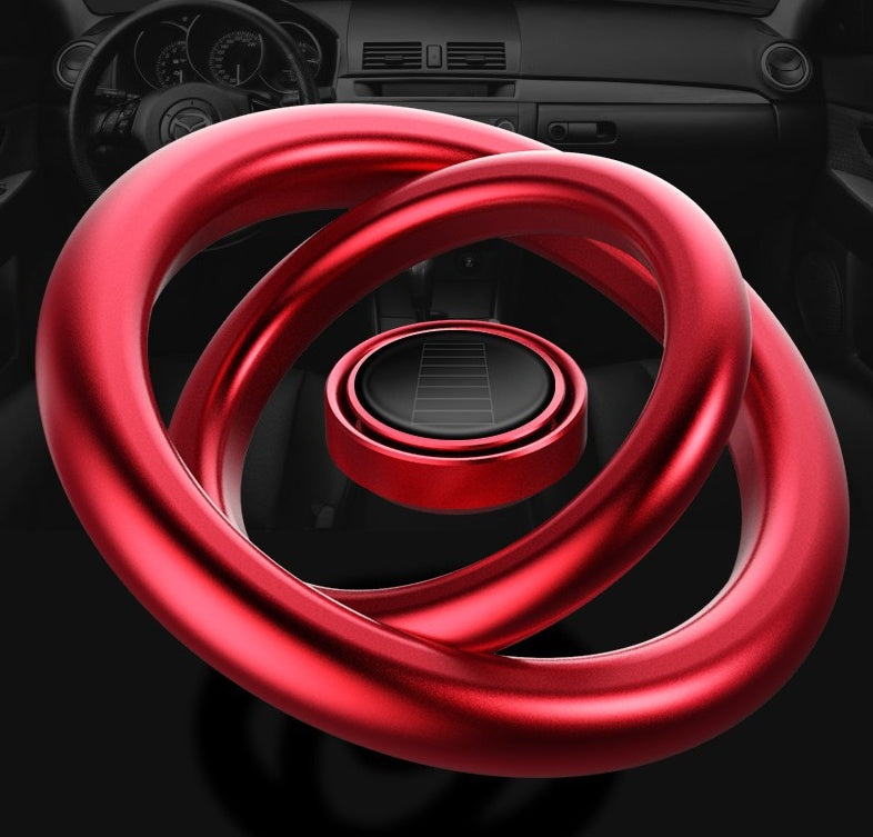 360° Rotating Solar Car Air Freshener with Magnetic Aroma Diffuser