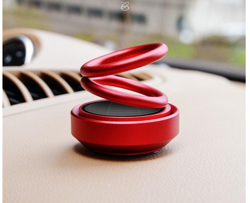 360° Rotating Solar Car Air Freshener with Magnetic Aroma Diffuser