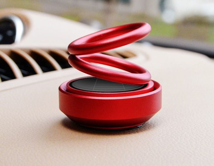 360° Rotating Solar Car Air Freshener with Magnetic Aroma Diffuser