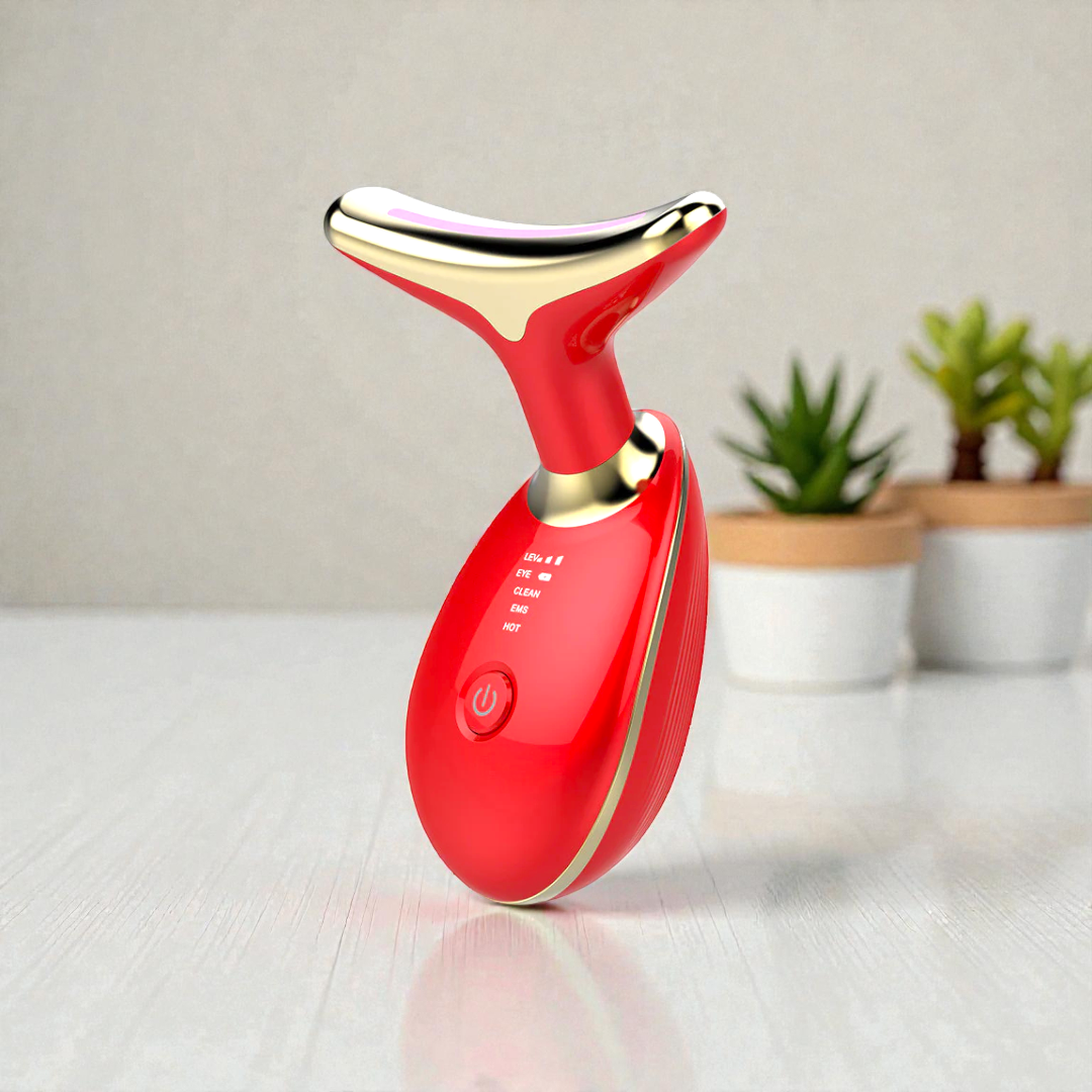 EMS Thermal Neck Lifting And Tighten Massager Electric Microcurrent Wrinkle Remover