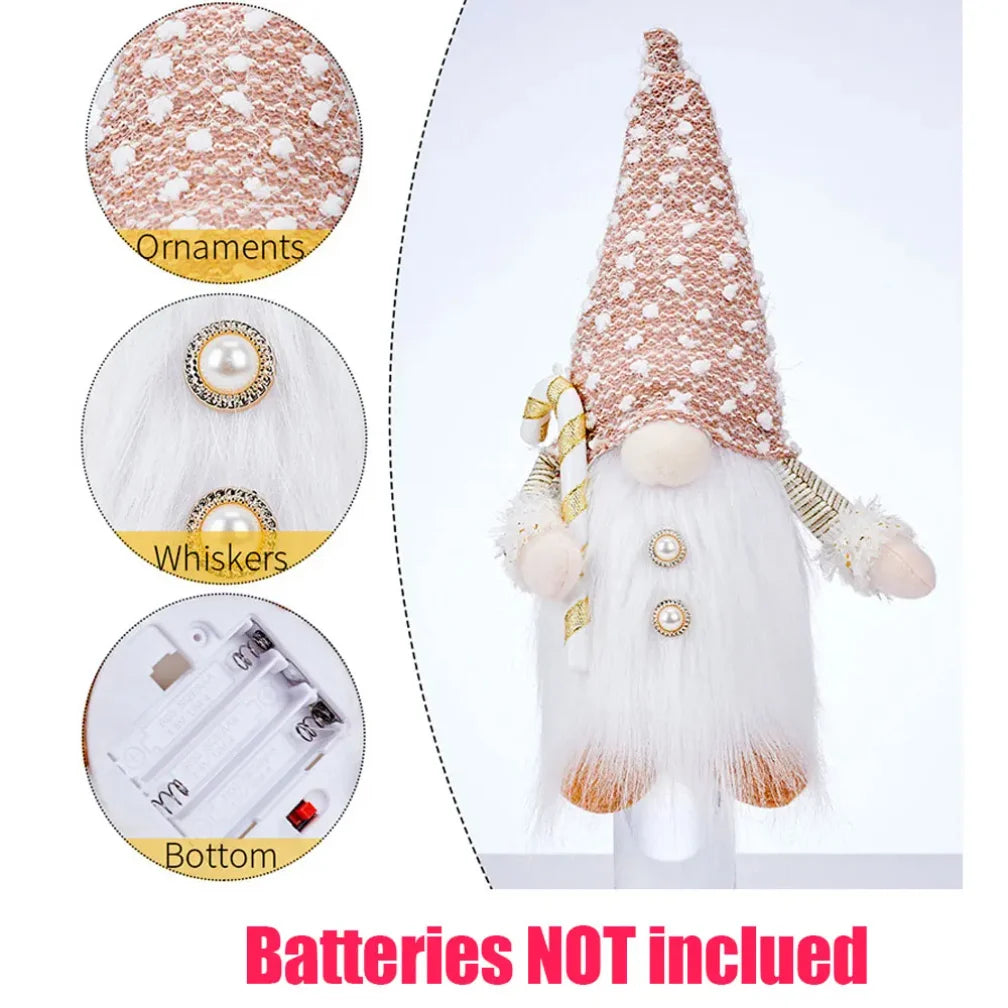 Glowing Gnome Christmas Faceless Doll 30cm Tree Decorations