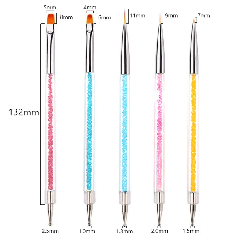 Nail Art Brush Design Tip Painting Drawing Carving Dotting Pen