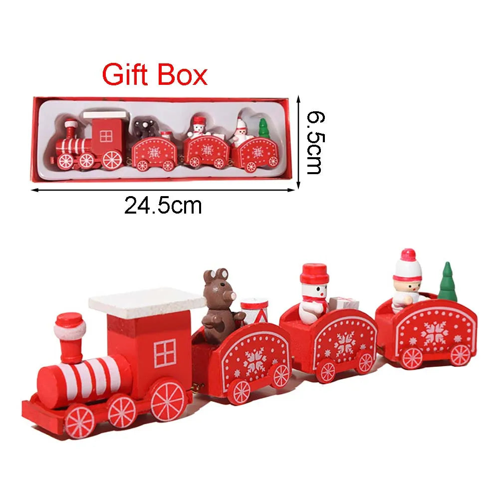 Christmas Wood Train Decoration and Christmas Ornaments With Moving Train