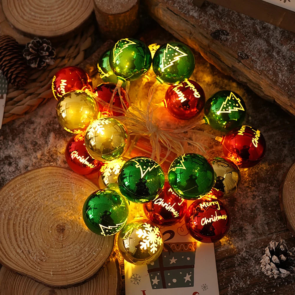 Christmas LED Lights String and Xmas Hanging Lamp Home Decoration
