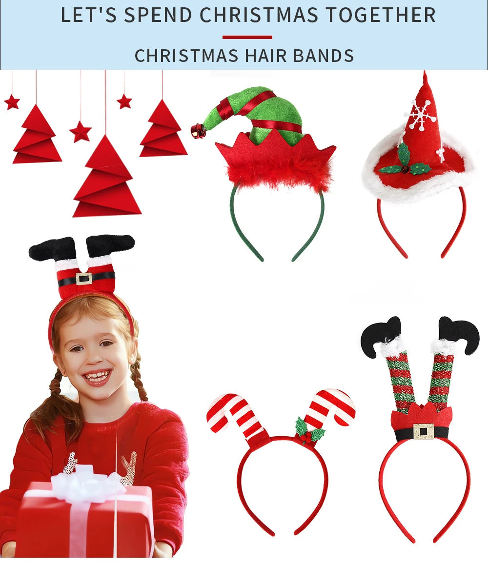 Christmas Decoration Children's And Adult Party Supplies, Santa Claus Leg Headbands