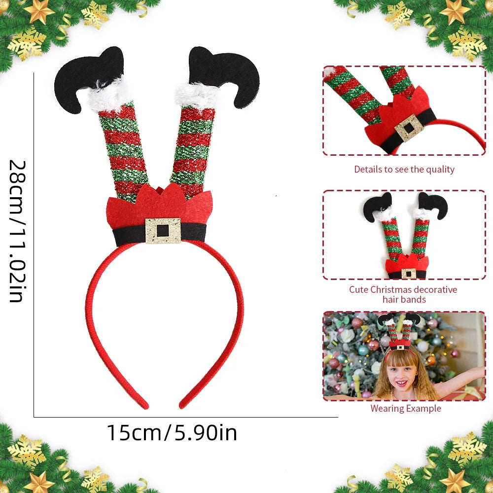 Christmas Decoration Children's And Adult Party Supplies, Santa Claus Leg Headbands