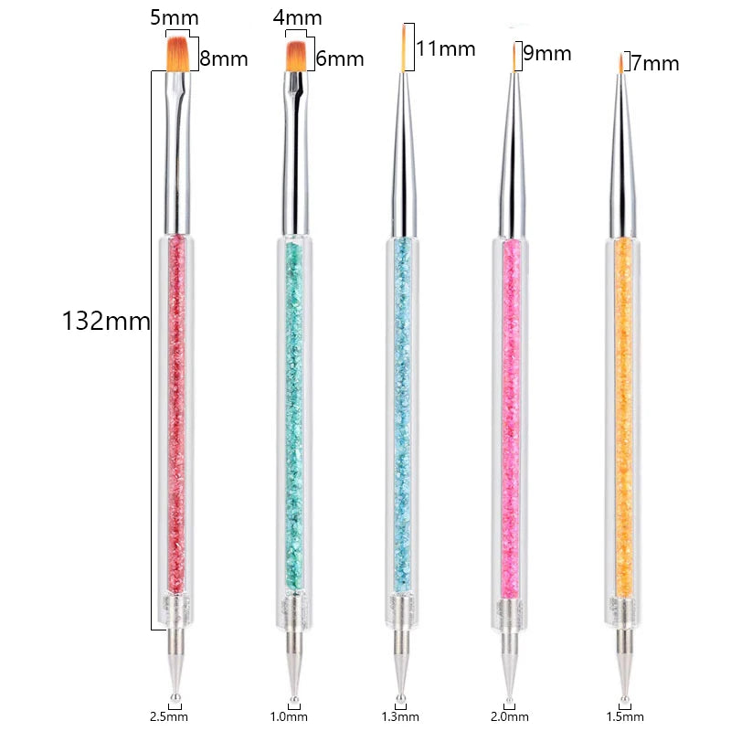 Nail Art Brush Design Tip Painting Drawing Carving Dotting Pen
