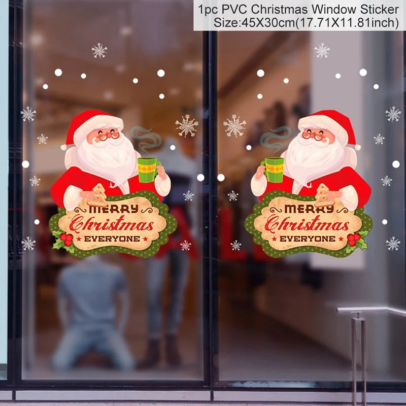 Christmas Window Sticker Merry Christmas Decorations For Home