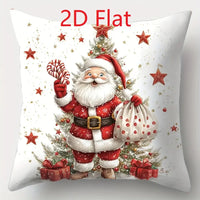 1pcs 2D Christmas Pillow Cover Xmas Party Decoration