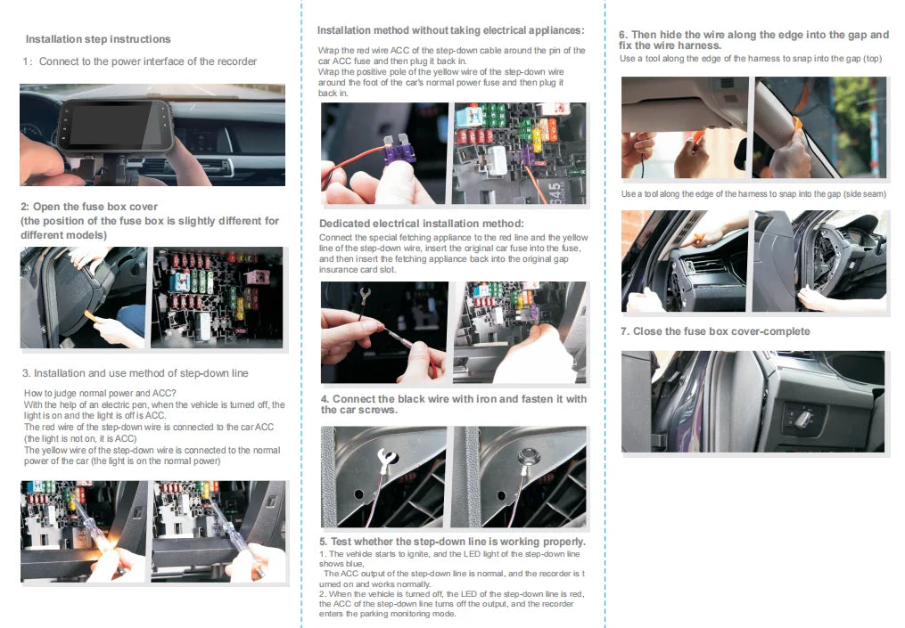 Car Dash Cam 4 Channel Black Box WiFi Driving  HD Camera