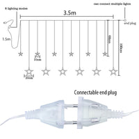 LEDs Christmas Lights For Home Bedroom Window Outdoor Party Holiday Decoration