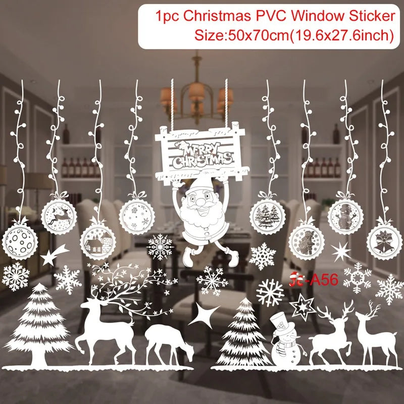 Christmas Window Sticker Merry Christmas Decorations For Home