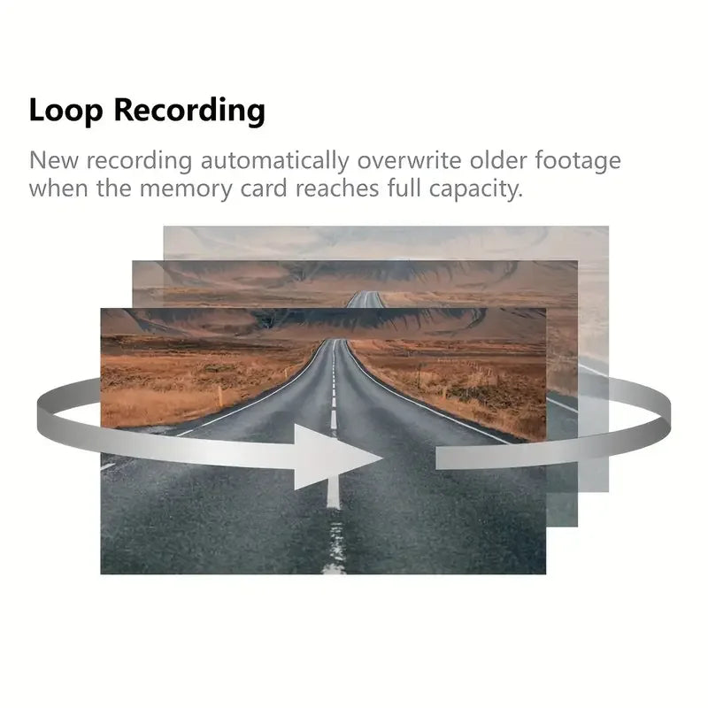 Car Dash Cam 4 Channel Black Box WiFi Driving  HD Camera