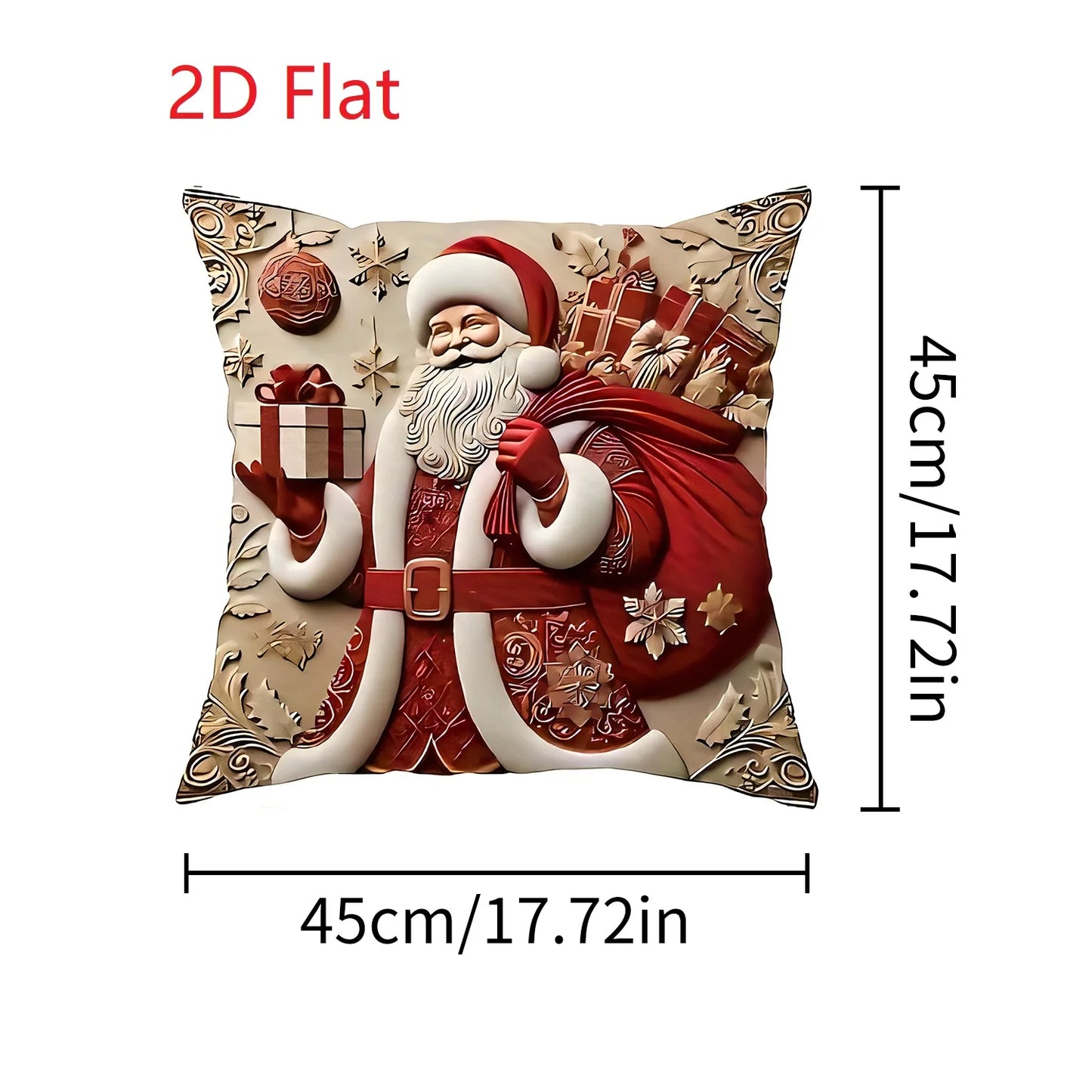 1pcs 2D Christmas Pillow Cover Xmas Party Decoration