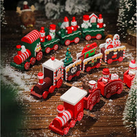 Christmas Wood Train Decoration and Christmas Ornaments With Moving Train