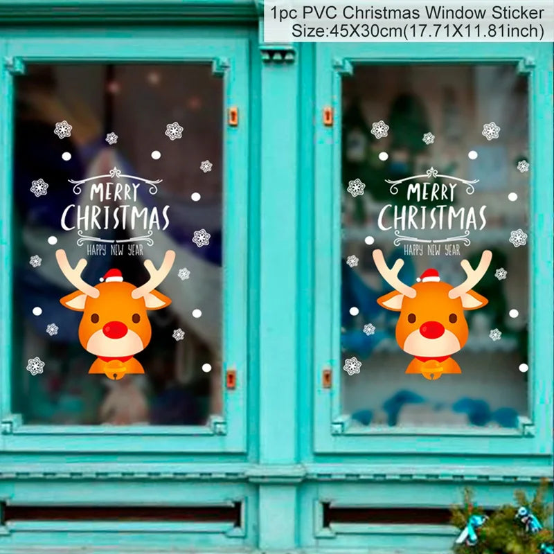 Christmas Window Sticker Merry Christmas Decorations For Home