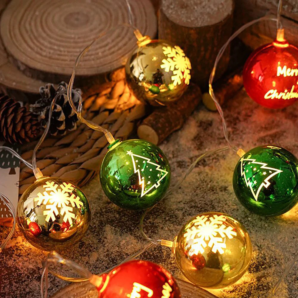 Christmas LED Lights String and Xmas Hanging Lamp Home Decoration