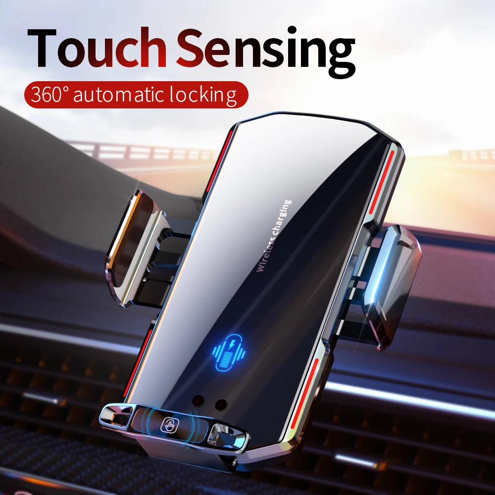 Magnetic Car Phone Holder  Wireless Fast Charger Infrared Induction Air Vent Bracket