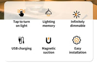 Rechargeable Night Light with Touch Switch Dimmable Magnetic Book Light