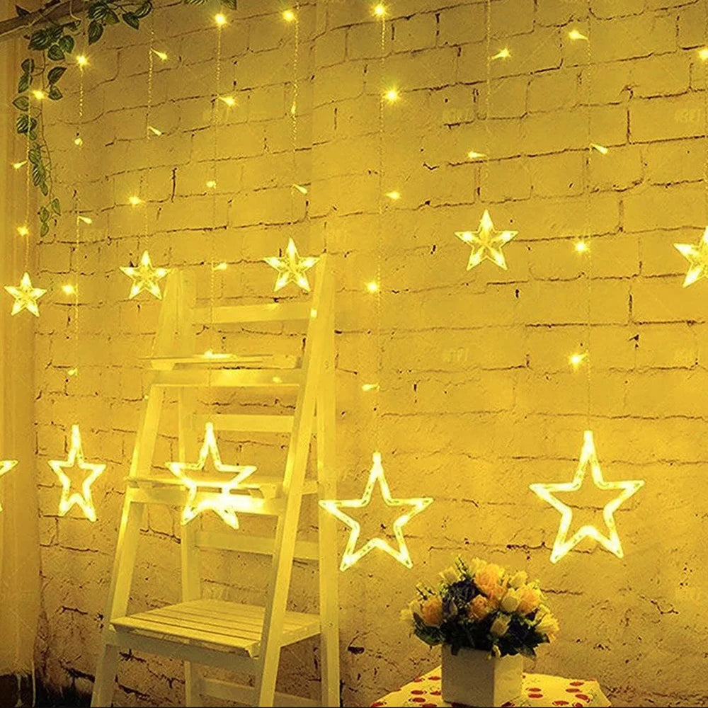 LEDs Christmas Lights For Home Bedroom Window Outdoor Party Holiday Decoration