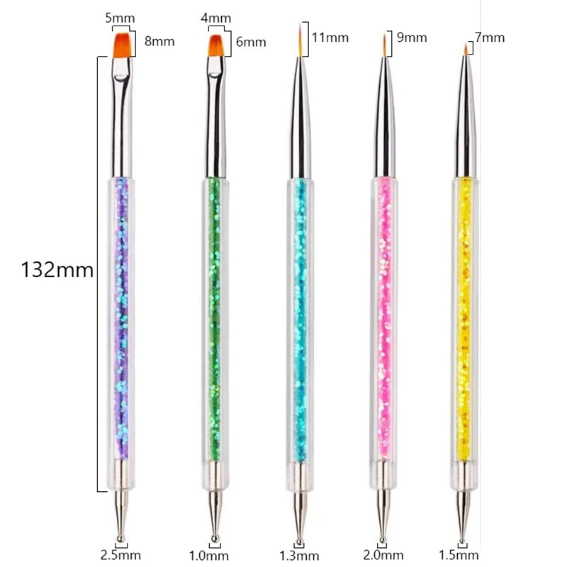 Nail Art Brush Design Tip Painting Drawing Carving Dotting Pen