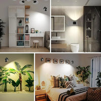 Led Double Head Wall Sconces light Touch Control Remote 360 Rotatable 3 Color Modes Wall Light