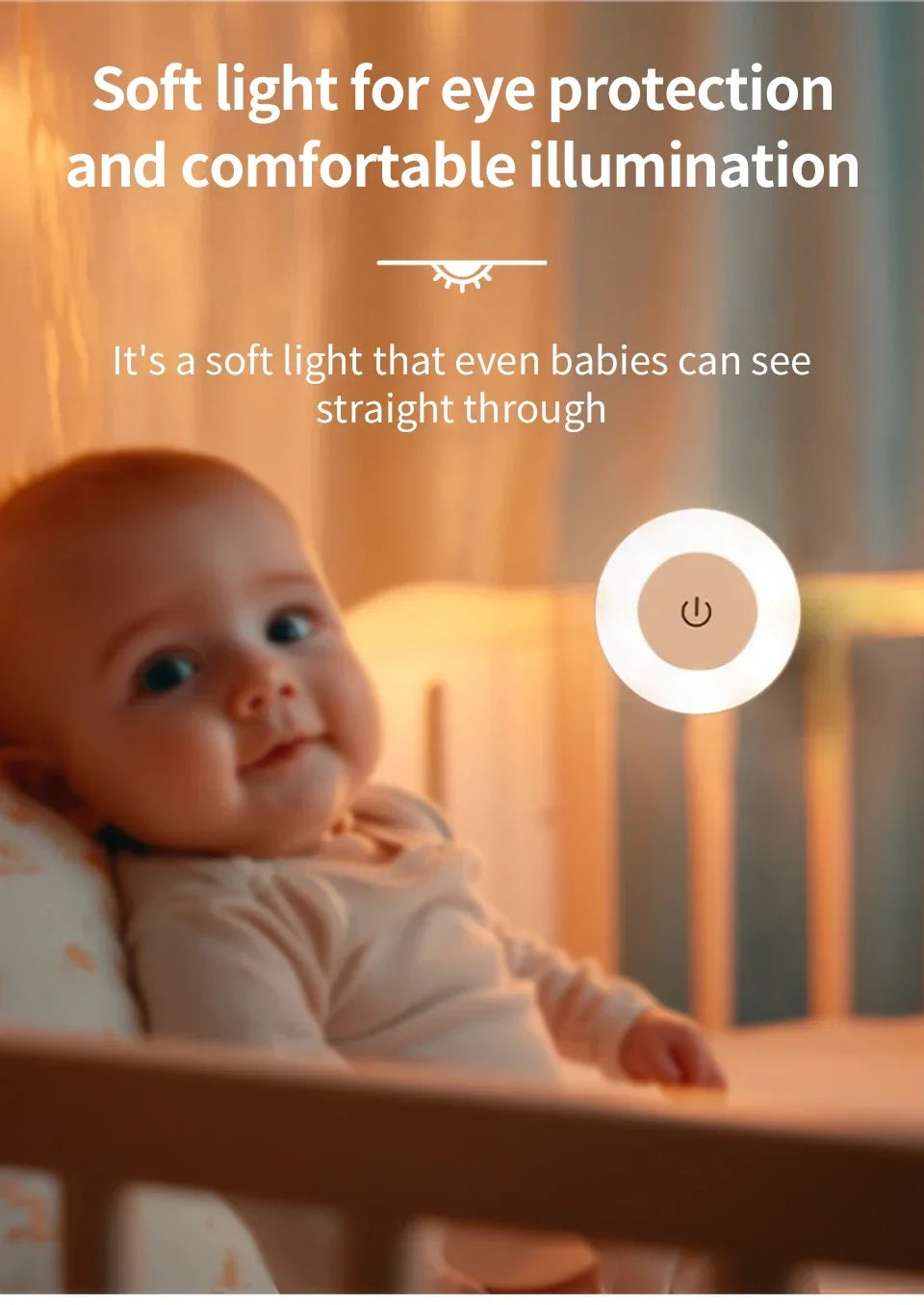 Rechargeable Night Light with Touch Switch Dimmable Magnetic Book Light