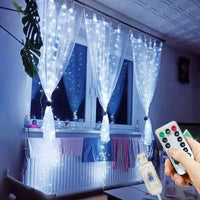 USB Power Curtain LED Light String Christmas Decoration for Hoem Bedroom