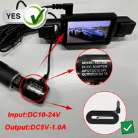 Car Dash Cam 4 Channel Black Box WiFi Driving  HD Camera