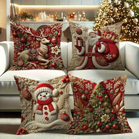 1pcs 2D Christmas Pillow Cover Xmas Party Decoration