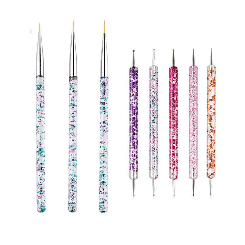 Nail Art Brush Design Tip Painting Drawing Carving Dotting Pen