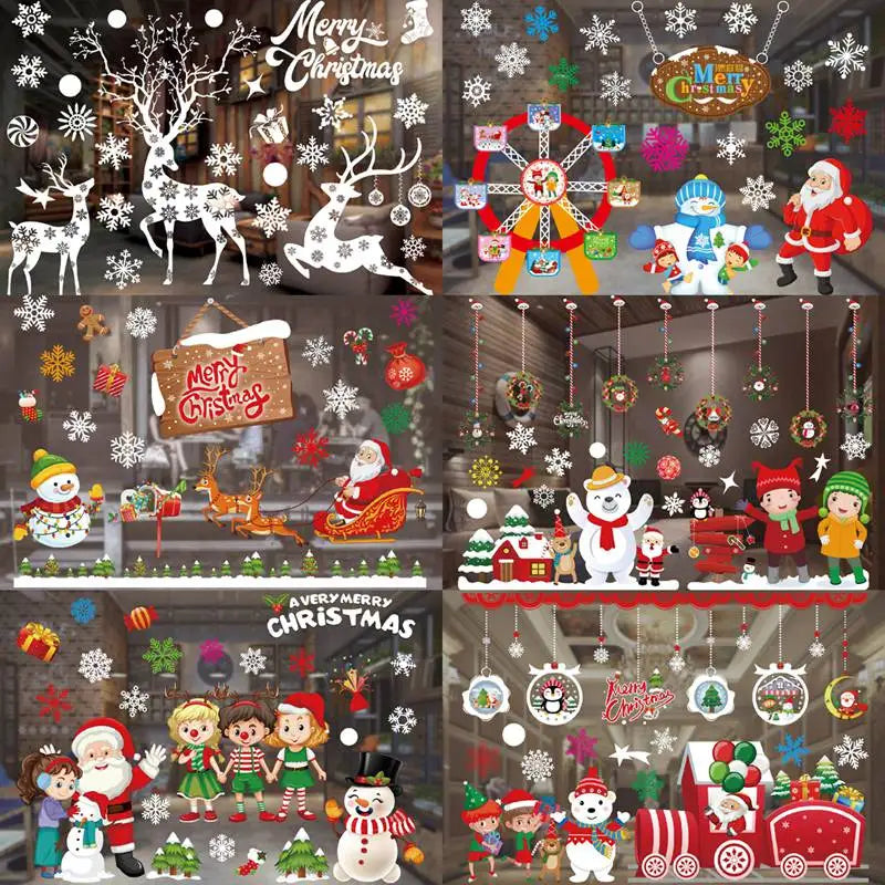 Christmas Window Sticker Merry Christmas Decorations For Home