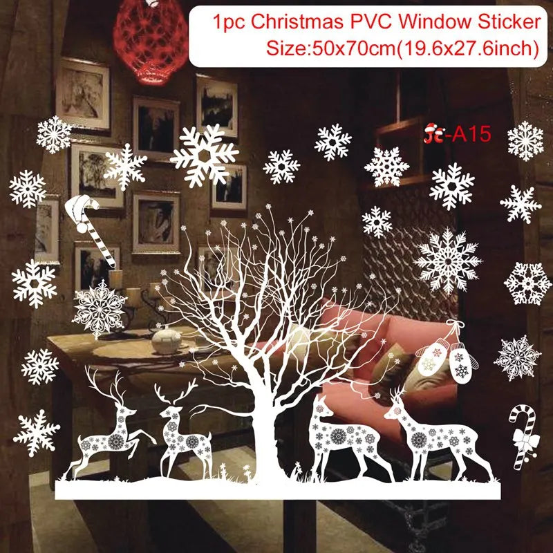 Christmas Window Sticker Merry Christmas Decorations For Home