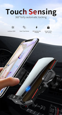 Magnetic Car Phone Holder  Wireless Fast Charger Infrared Induction Air Vent Bracket