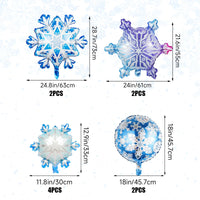 10pcs ice and snow theme snowflake aluminum foil balloons