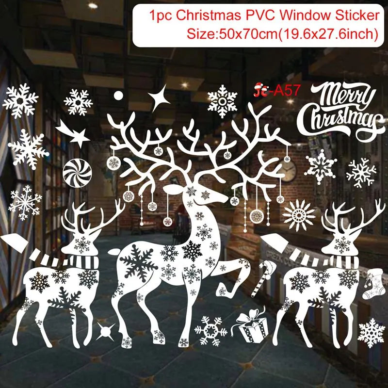 Christmas Window Sticker Merry Christmas Decorations For Home