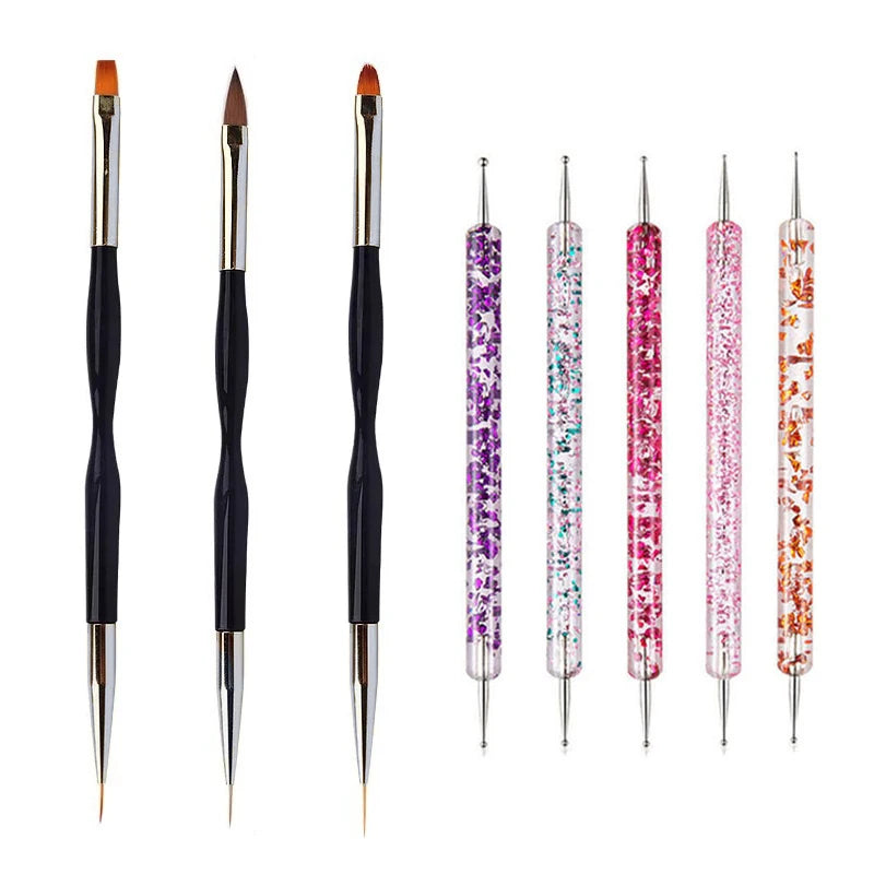 Nail Art Brush Design Tip Painting Drawing Carving Dotting Pen