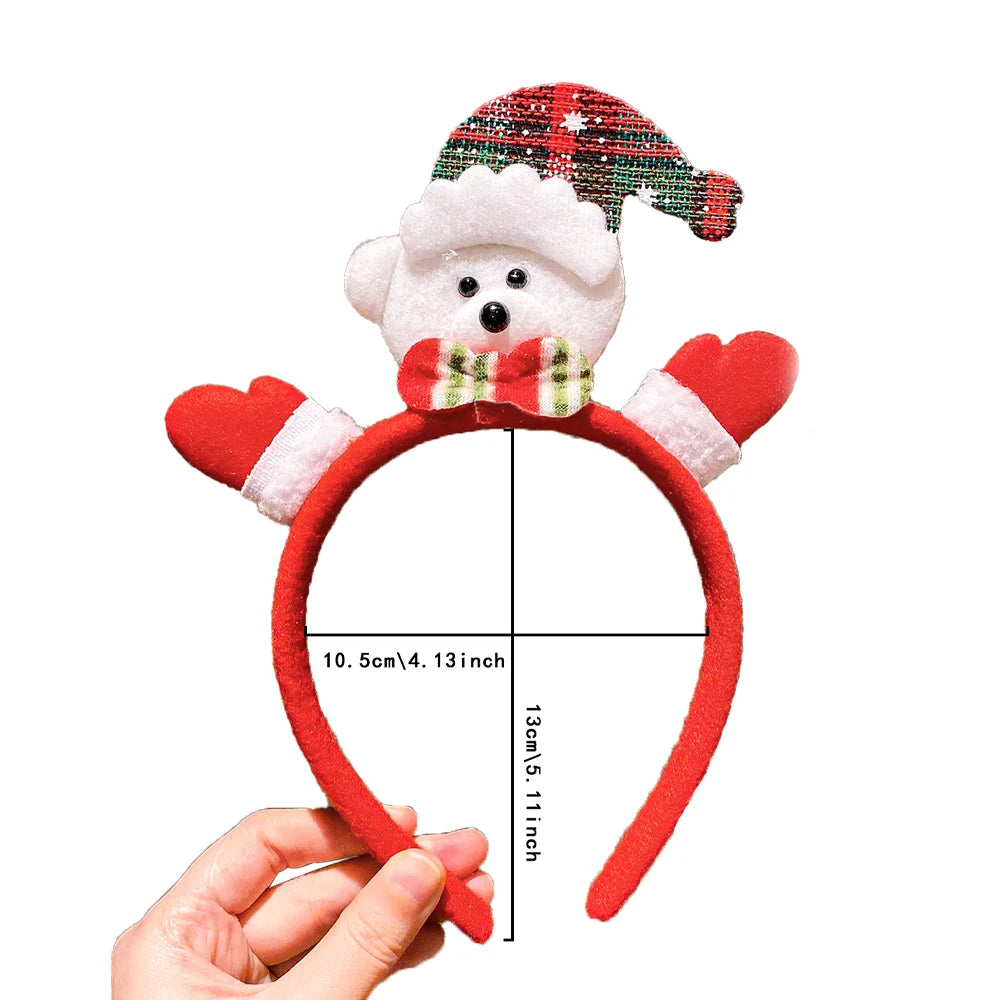 5-Pack Christmas Elements Hairband Set for Cute Girls