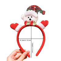 5-Pack Christmas Elements Hairband Set for Cute Girls