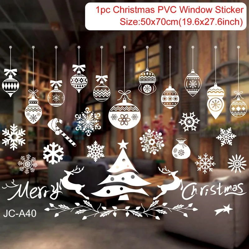 Christmas Window Sticker Merry Christmas Decorations For Home