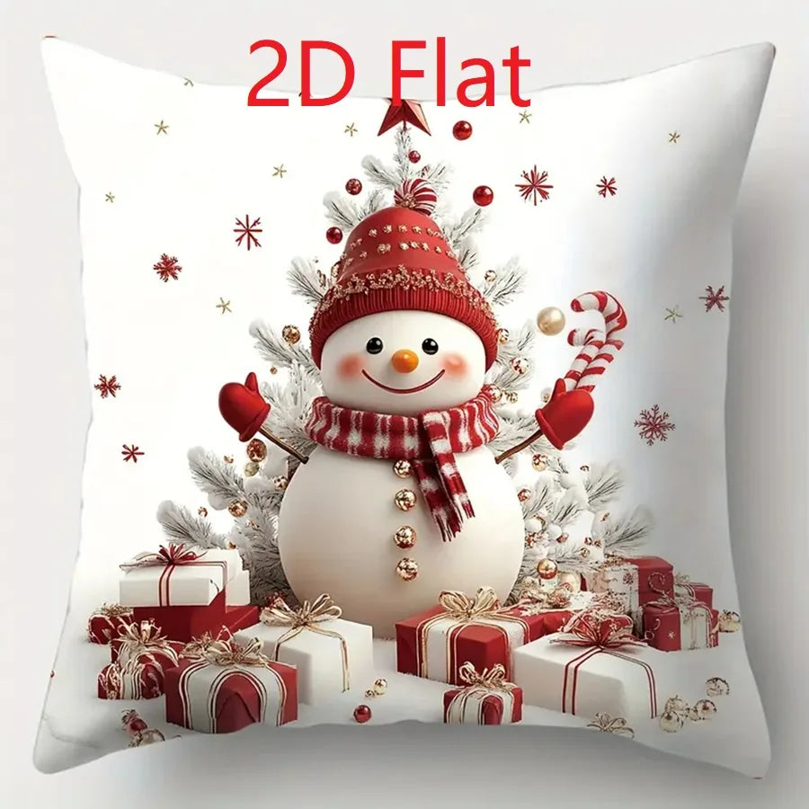 1pcs 2D Christmas Pillow Cover Xmas Party Decoration