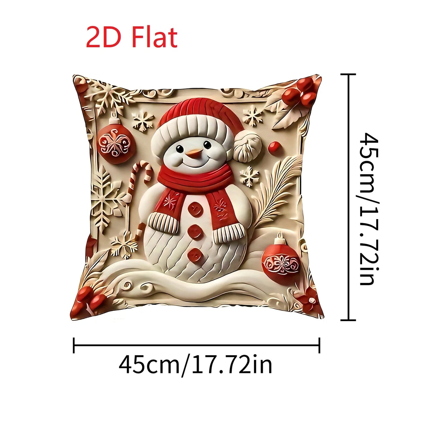 1pcs 2D Christmas Pillow Cover Xmas Party Decoration