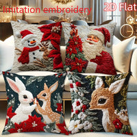 1pcs 2D Christmas Pillow Cover Xmas Party Decoration