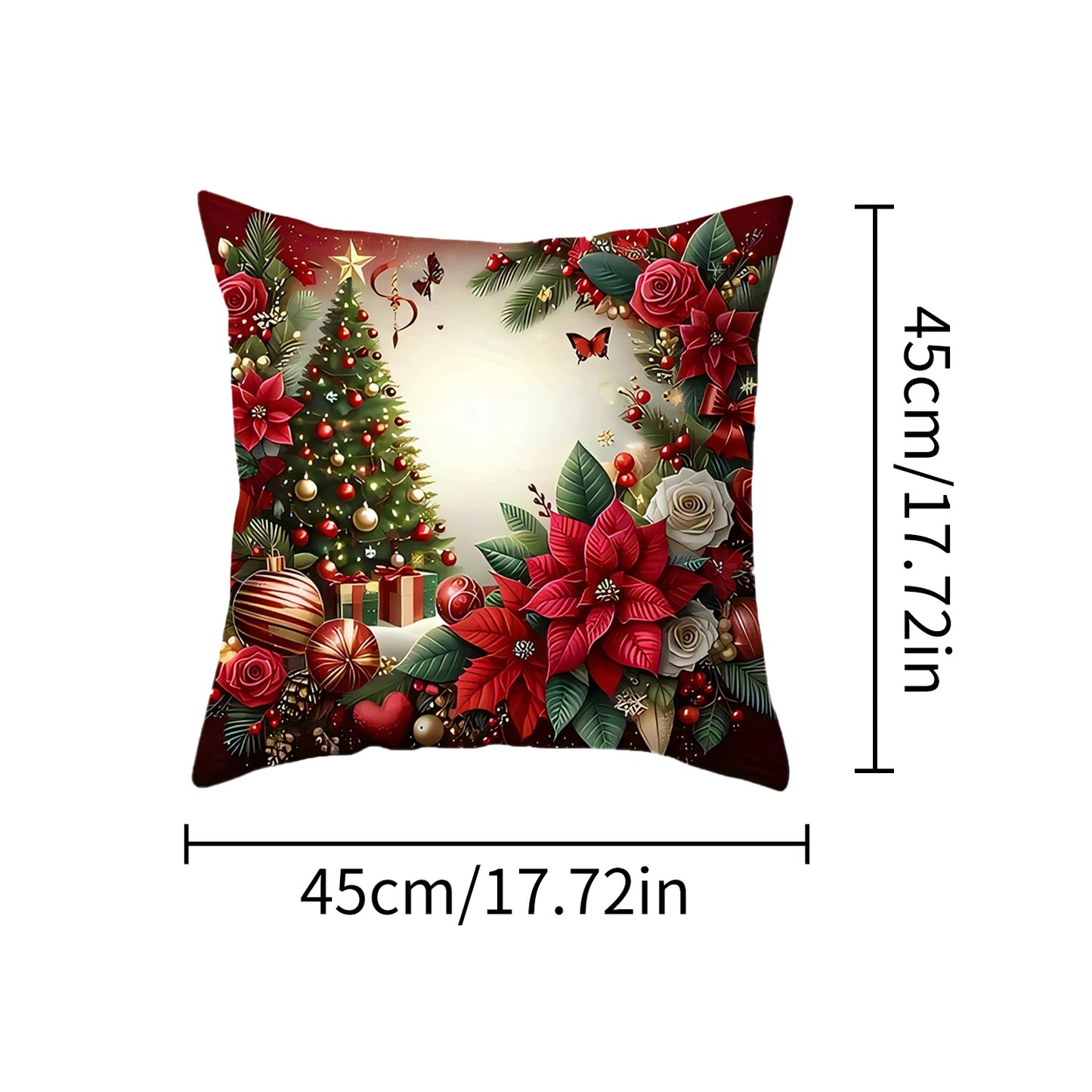 1pcs 2D Christmas Pillow Cover Xmas Party Decoration