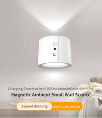 Led Double Head Wall Sconces light Touch Control Remote 360 Rotatable 3 Color Modes Wall Light