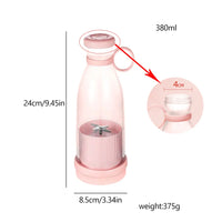 Mixers Fresh Fruit Juicers Blue/Pink Usb Portable Juice Bottle Mini Fast Electric Blender
